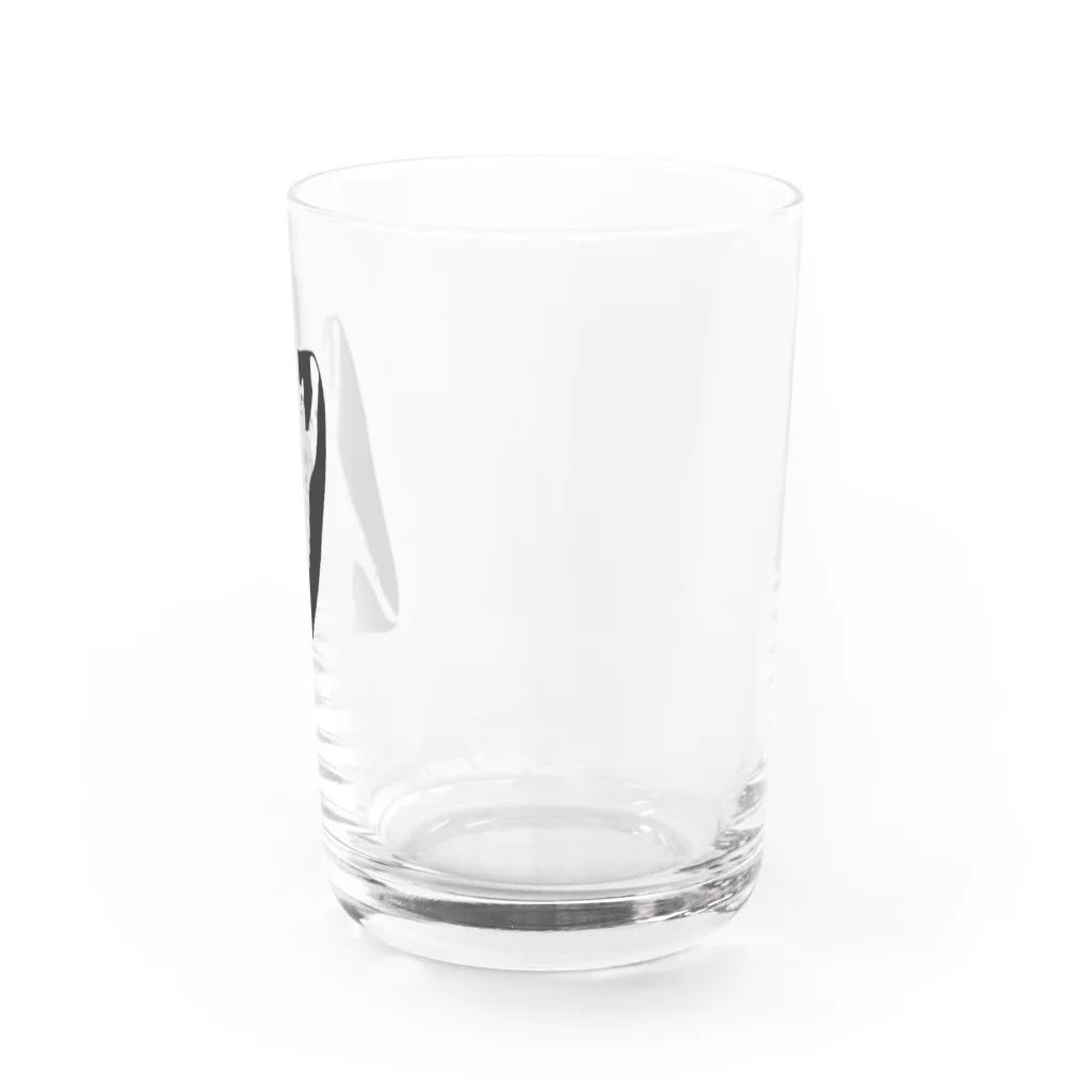 café TIGERの踏ん張って穴を伸ばす猫 Water Glass :right