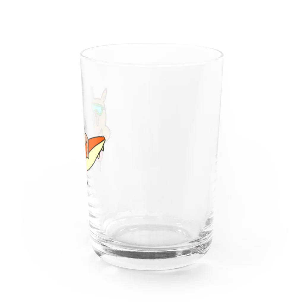 フレンチブルドッグ　ミルミルのサーファーミルミル🌊 Water Glass :right