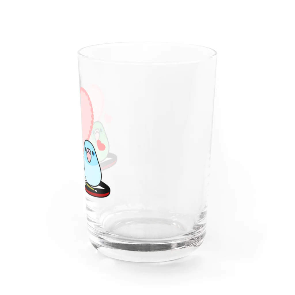 まめるりはことりのまめ大福マメルリハ【まめるりはことり】 Water Glass :right