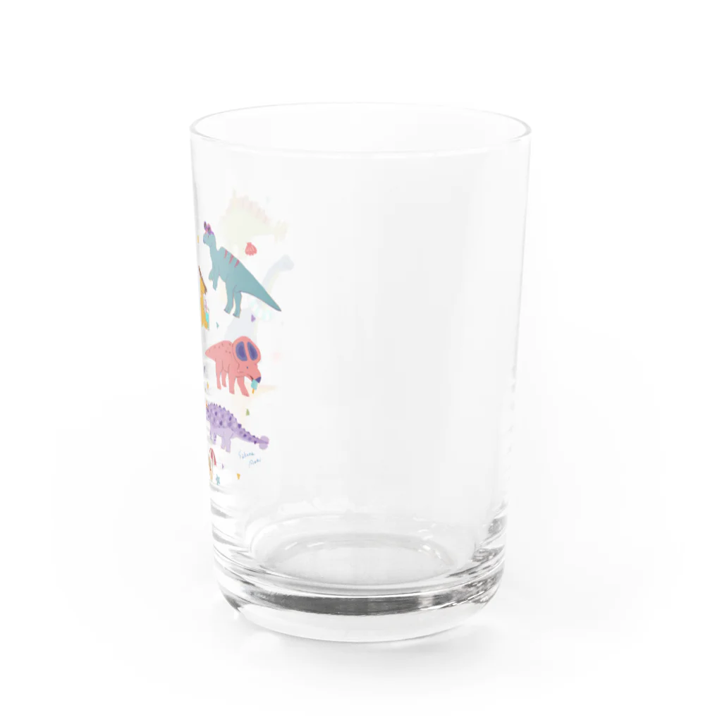 あおきさくらの夏の恐竜たち Water Glass :right