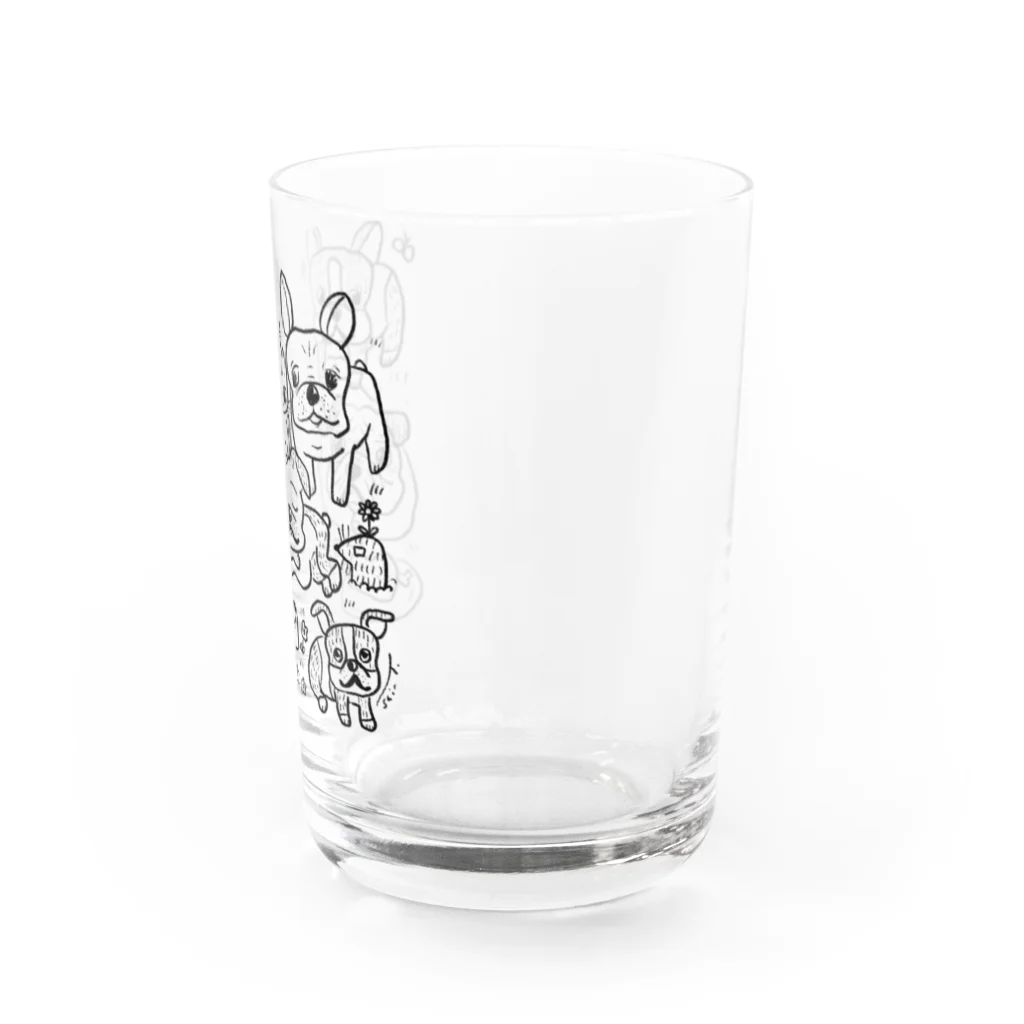 たなかしんのおみせの愛すべき鼻ぺちゃ犬 Water Glass :right