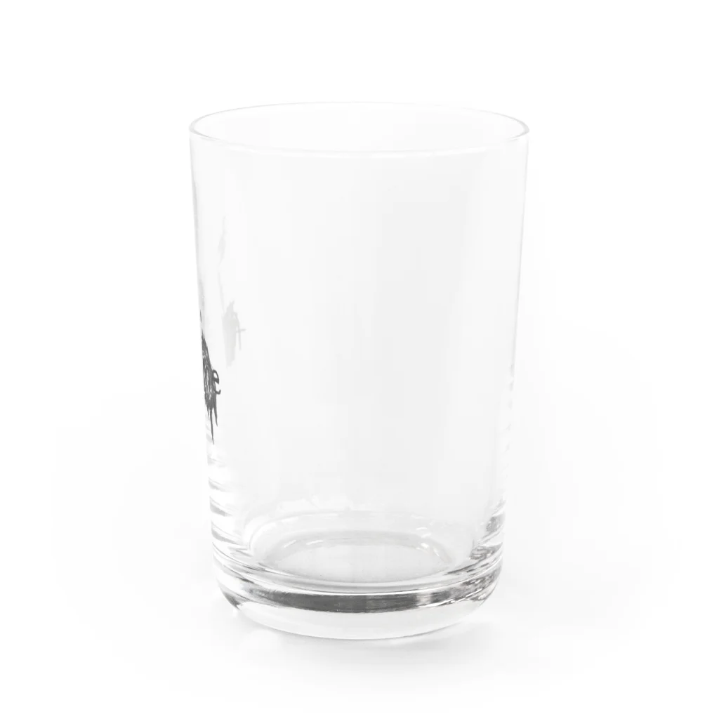 🍒のメモのさくらんぼと炎 Water Glass :right