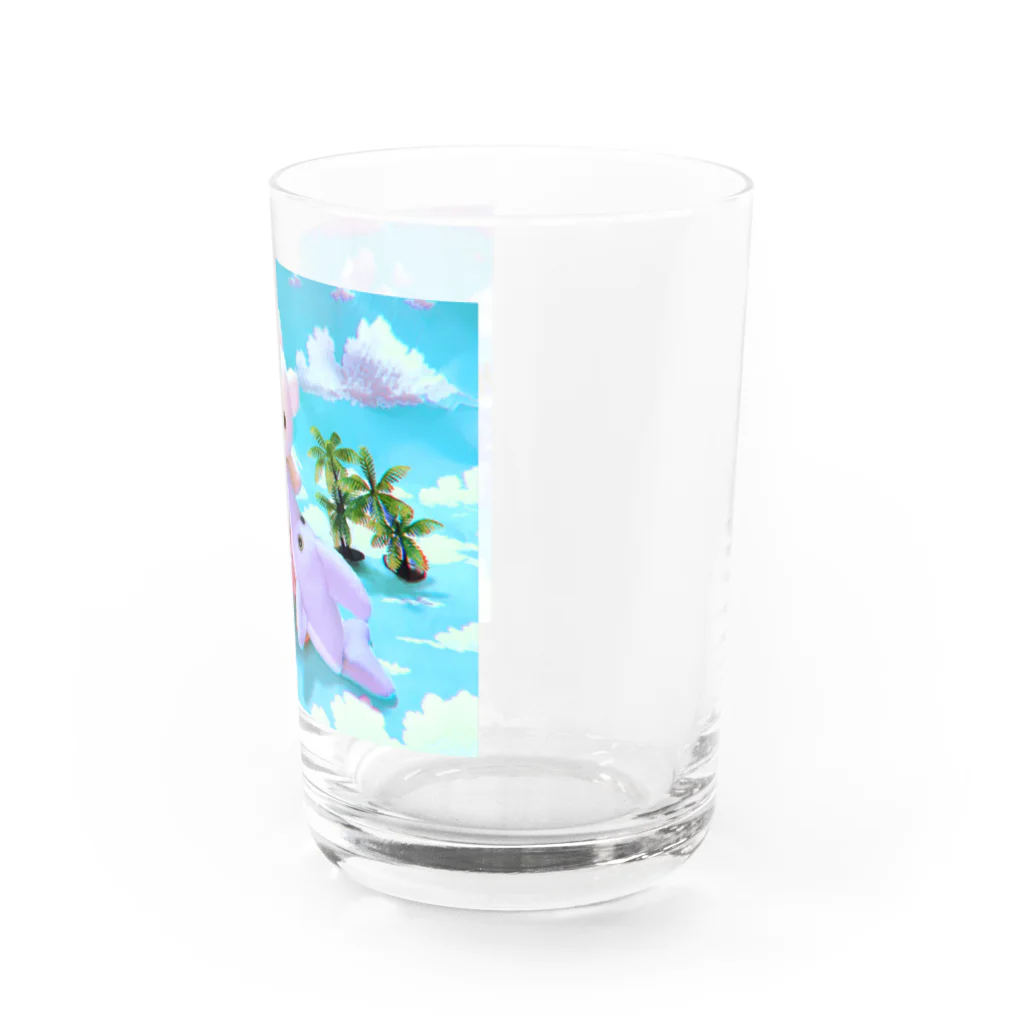 くまきちショップやさんのくまきちの夏休み Water Glass :right