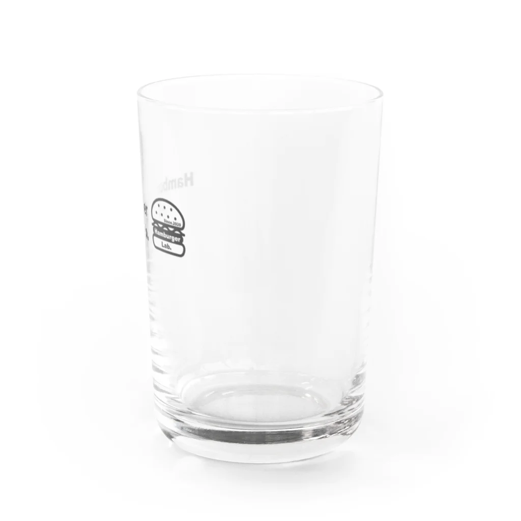 メガネ@バーガーけんきゅういんのHambuger Lab. Logo 3 Water Glass :right