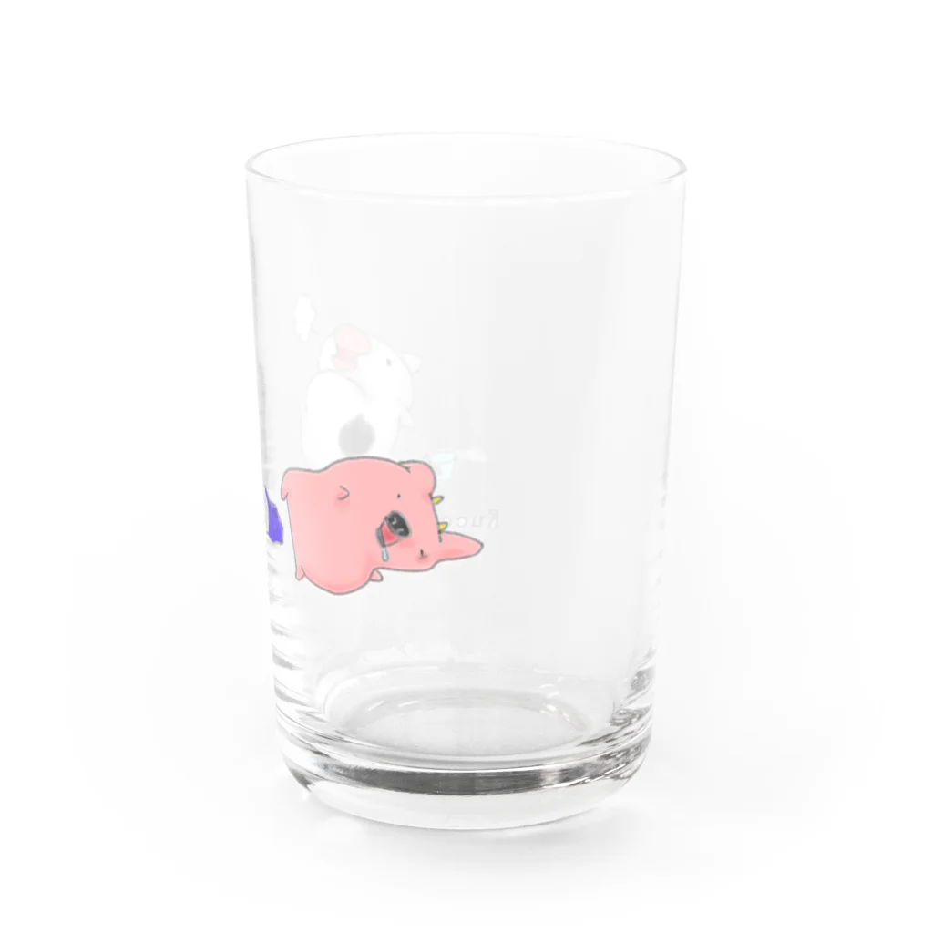 日向さおり&をりん出逢って3秒でプチ出陣のくっちゃねぶーぶーもーもー Water Glass :right