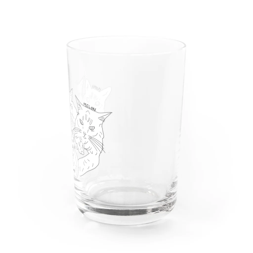 WakameleonのしろくまCats Water Glass :right