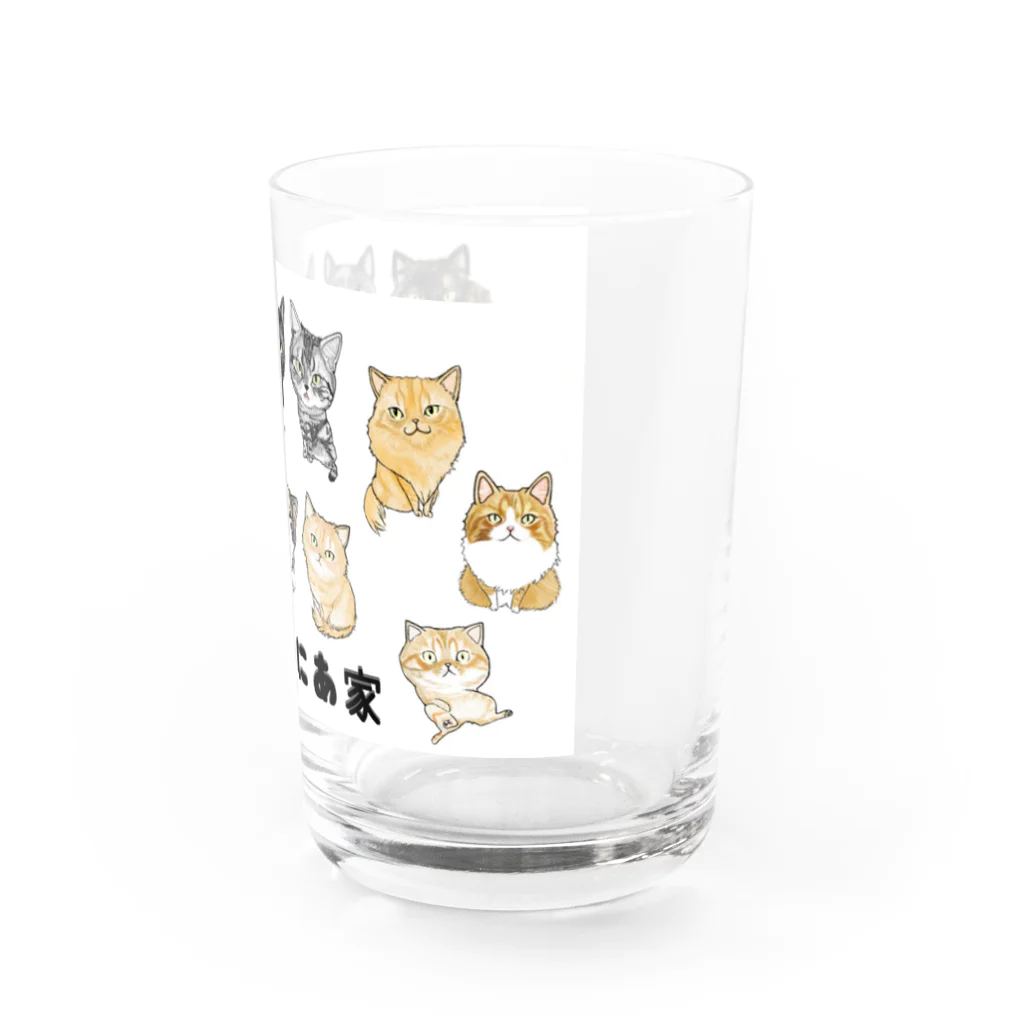 ネコまにあ 【12匹の猫➕うずら】のネコまにあ家いらすと　13匹 Water Glass :right