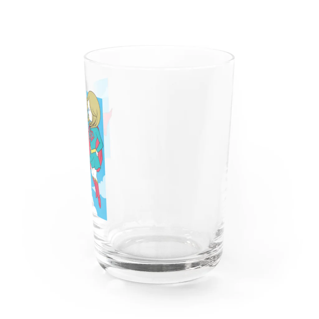 イラストレーター トツカケイスケのSUPER GIRL Water Glass :right