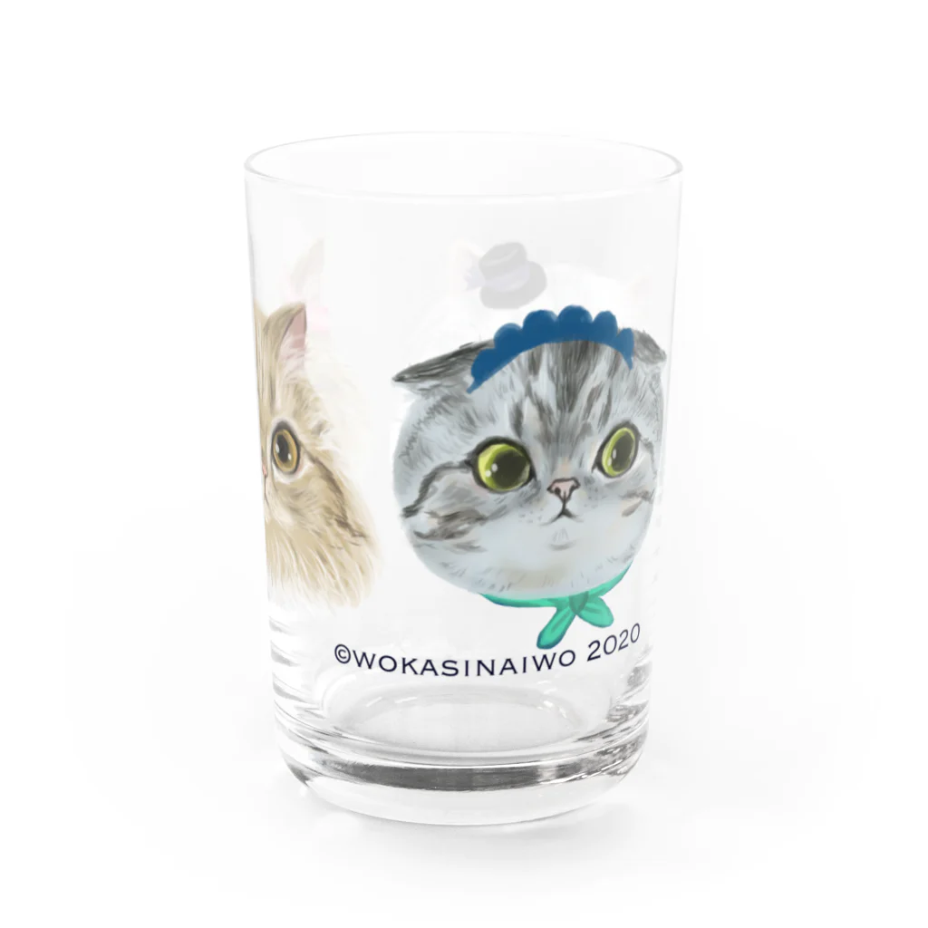 wokasinaiwoのバースディプリンと仲間 Water Glass :right