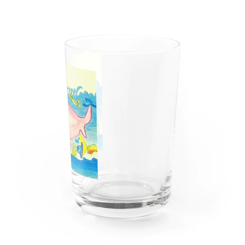 shizuka-kashimaのぴんくクジラ Water Glass :right