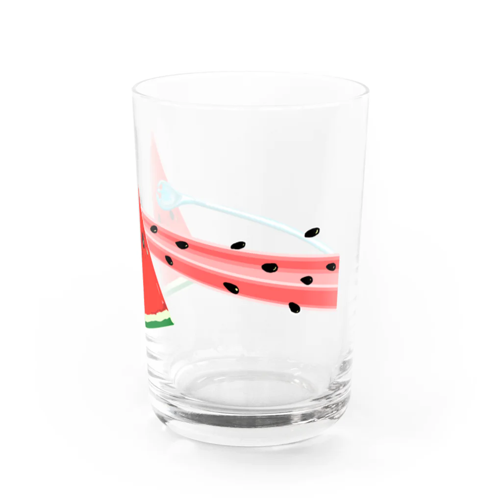 レコードの巣の狂気と果汁ほとばしるスイカ Water Glass :right