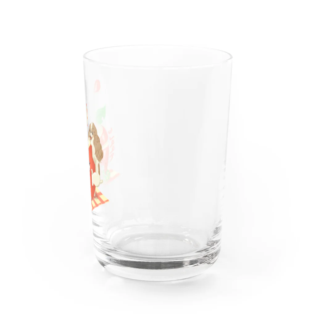 コッカースパニエルと仲間たちのお店のりんご Water Glass :right