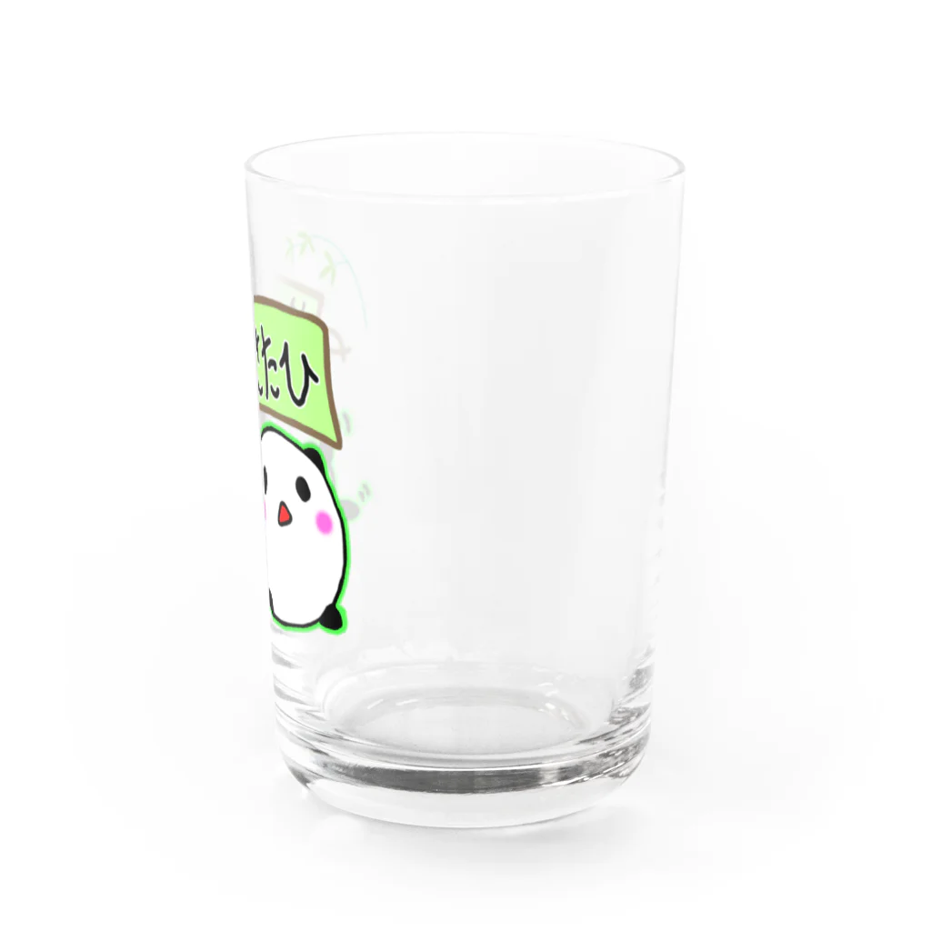 コロナに負けるなのやせたいパンダ君 Water Glass :right