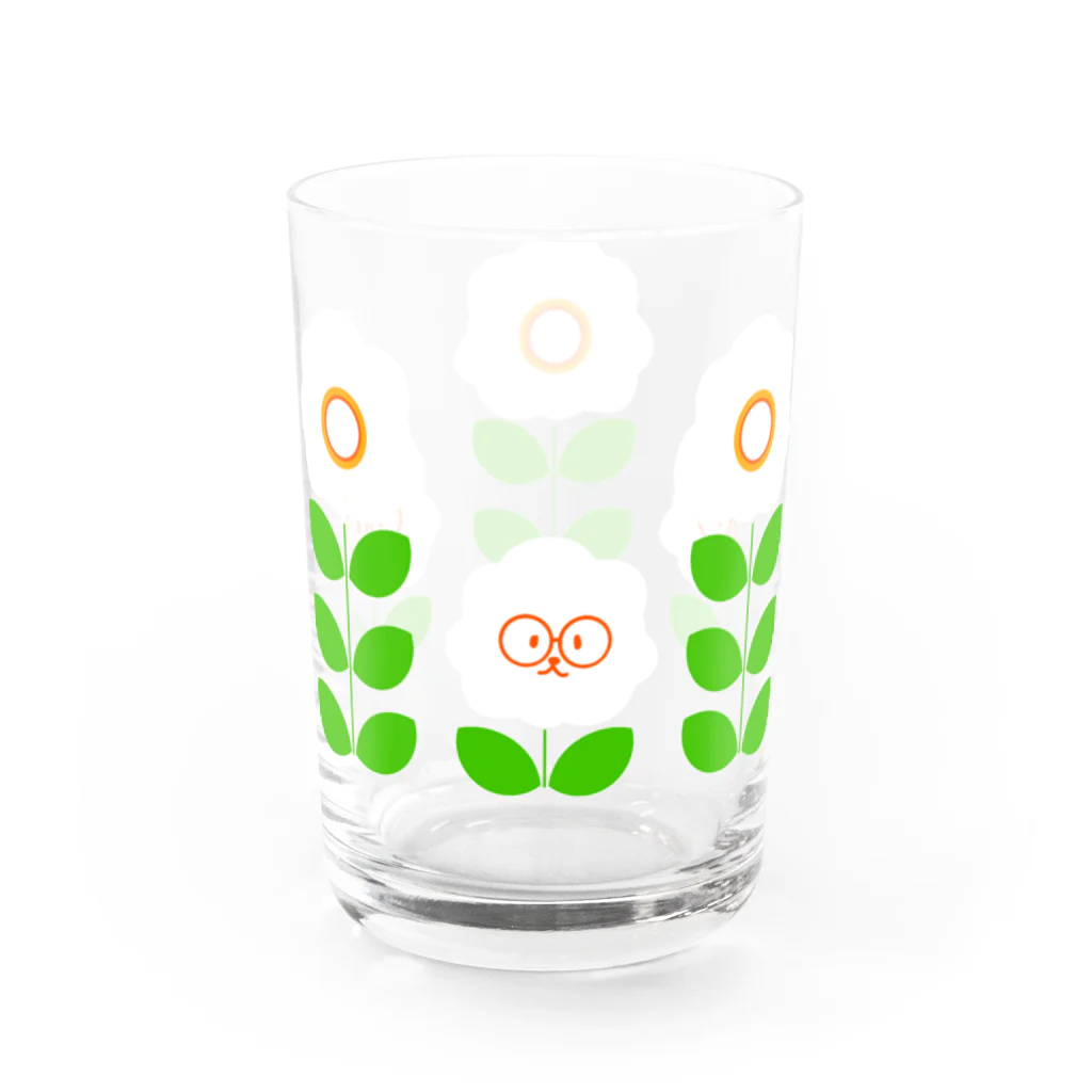 菊地わやのレトロいぬ（白）（文字入り） Water Glass :right