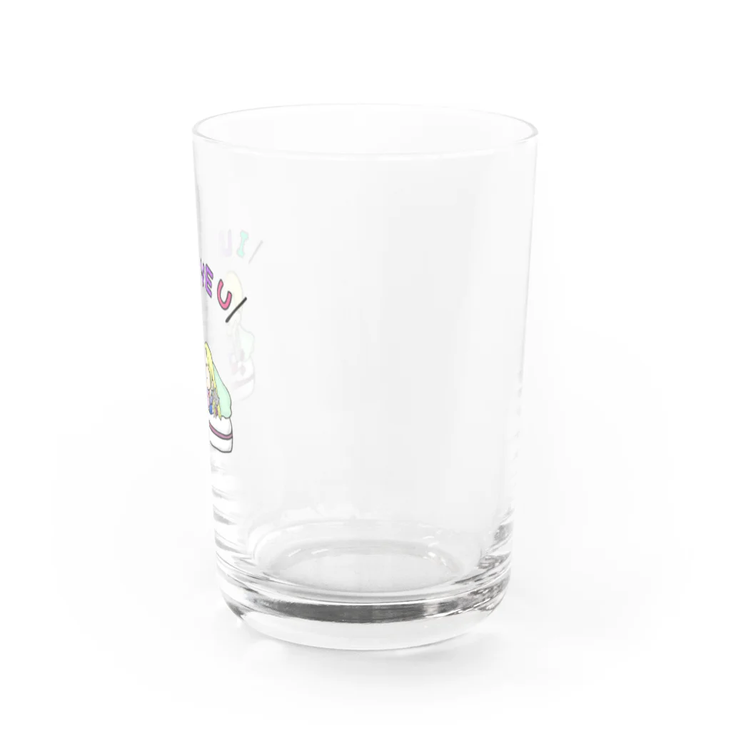 ogaaのi love u Water Glass :right