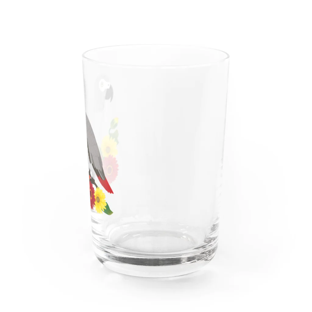 creativeshopのヨウムとガーベラ Water Glass :right