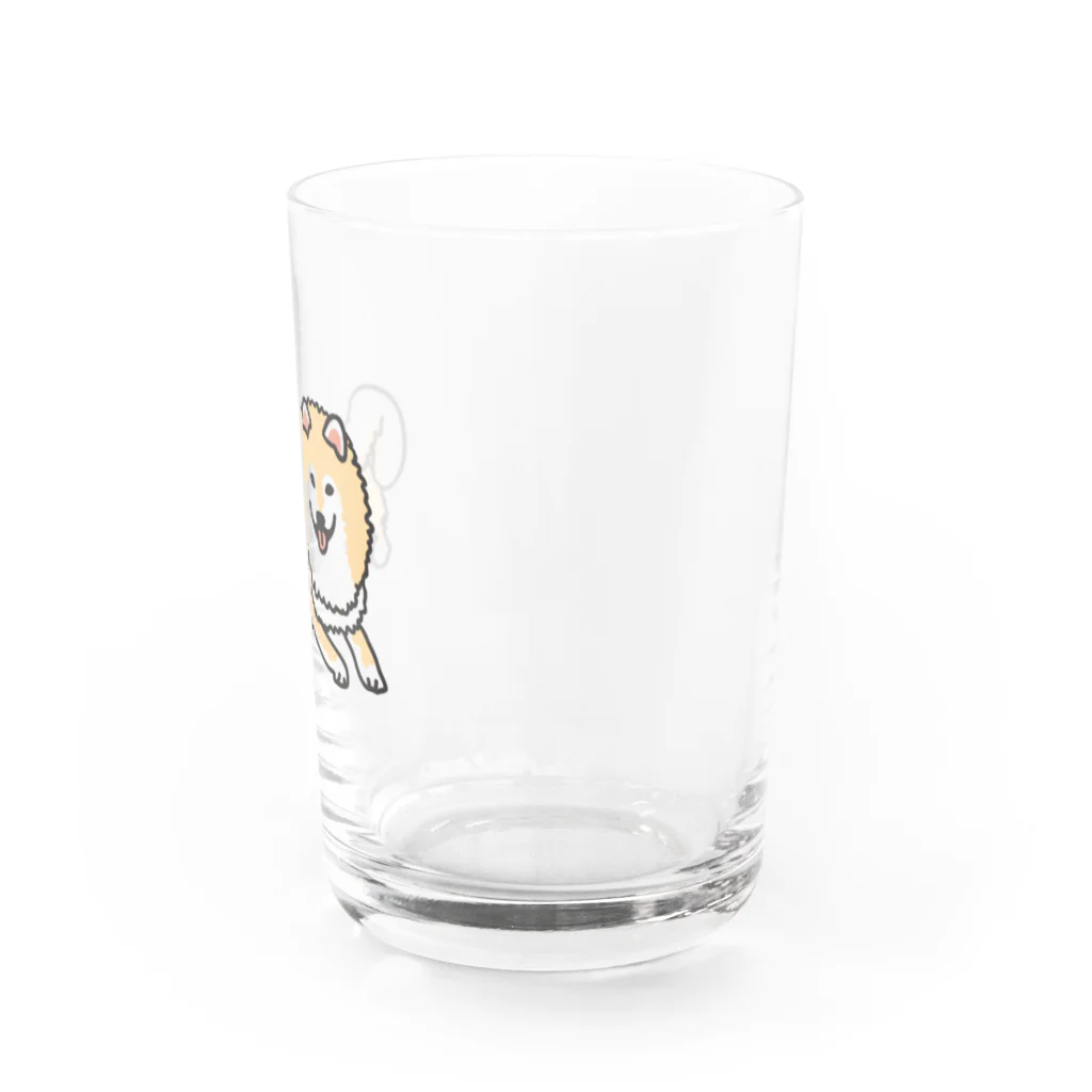 エン芋ちゃんの長毛しばいぬ Water Glass :right