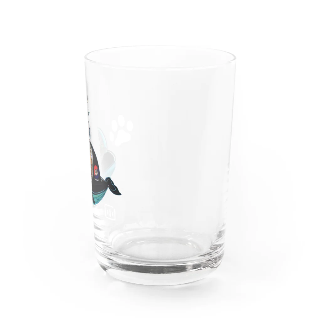 ニャジロウショップSUZURI店のヤポンスキーこばやし画伯潜水艦グラス Water Glass :right