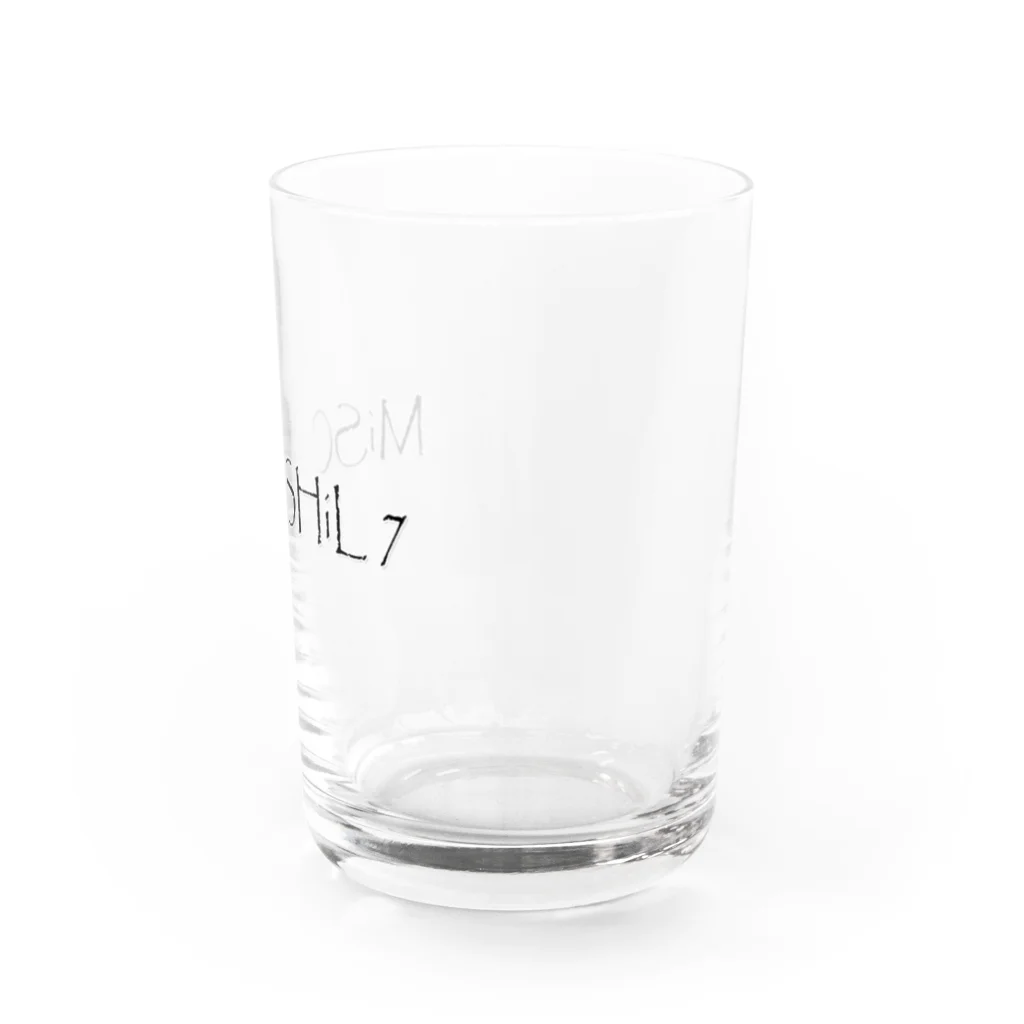 ゆるみんさとみんのMiso7(文字) Water Glass :right