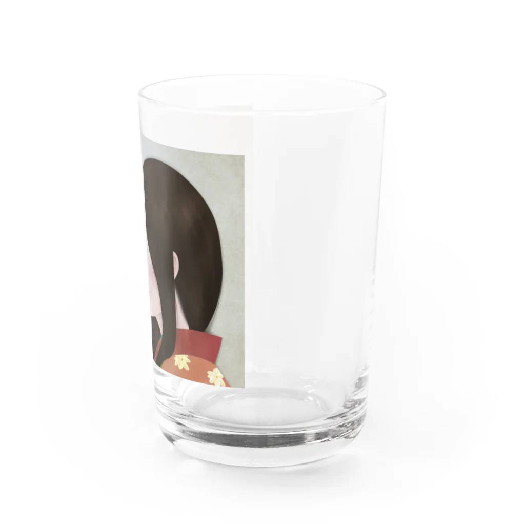 松や SUZURI店の美人画「花の一片」 Water Glass :right