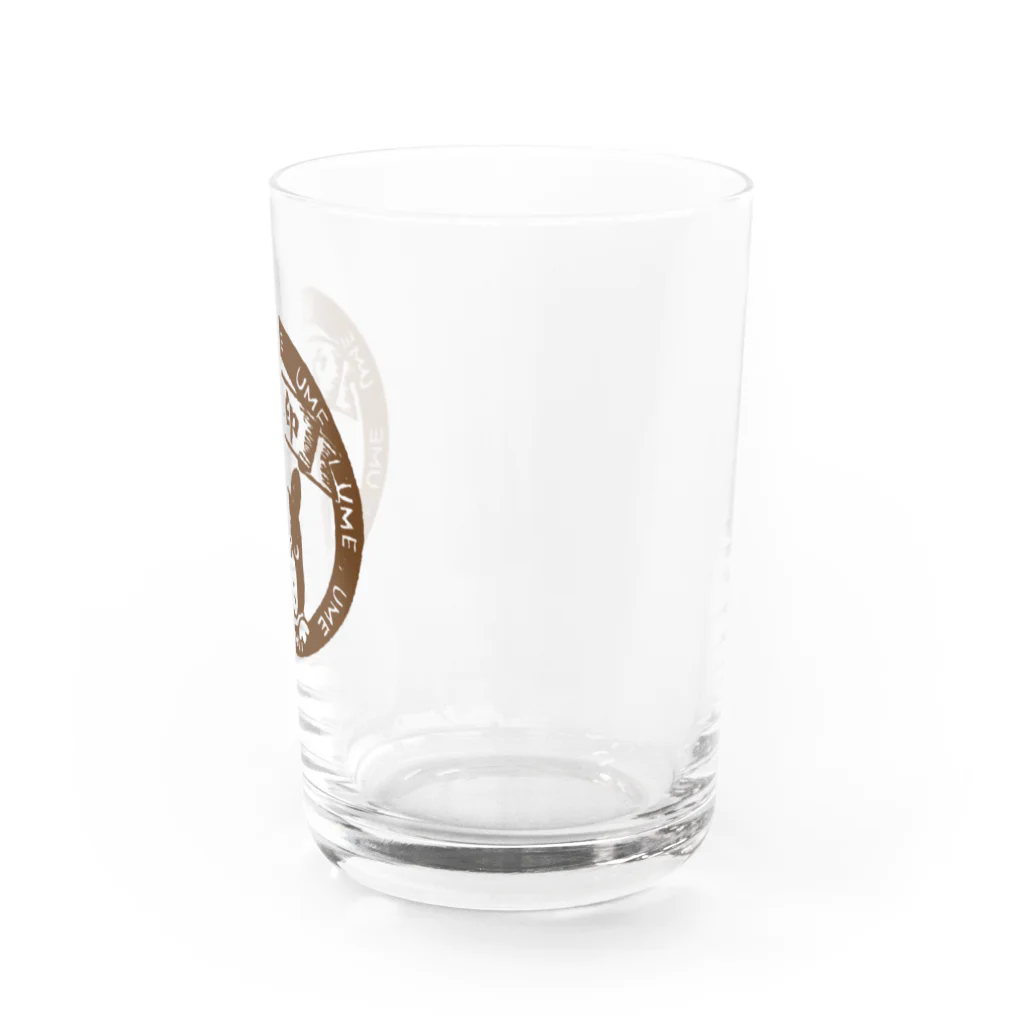 ホゴネコ   NEKOKOKORO のウメ印　ブラウン Water Glass :right