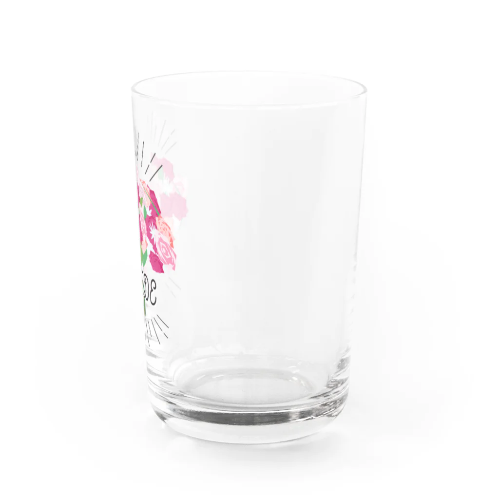 ペアTシャツ屋のシバヤさんのペア(BRIDE)　ブーケ Water Glass :right