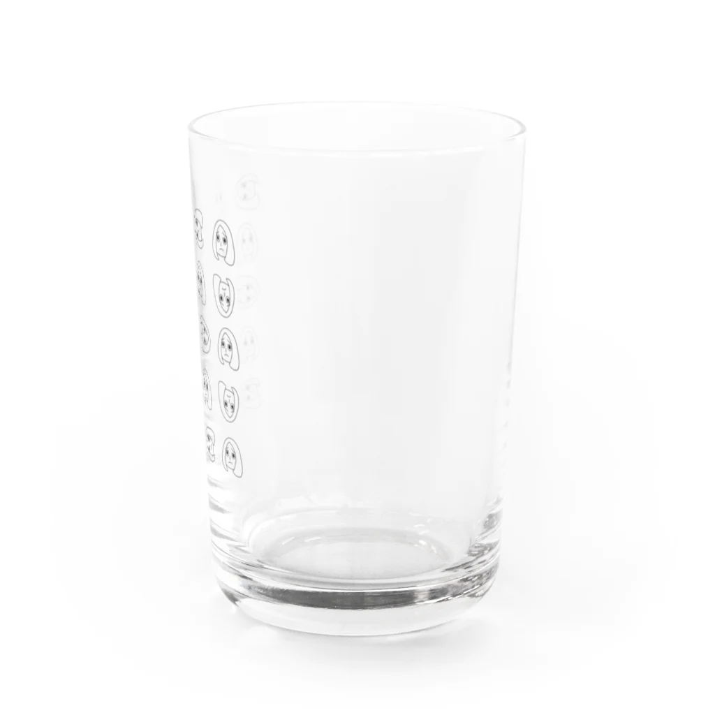 ろろろ工房のまおちゃんモノグラム Water Glass :right