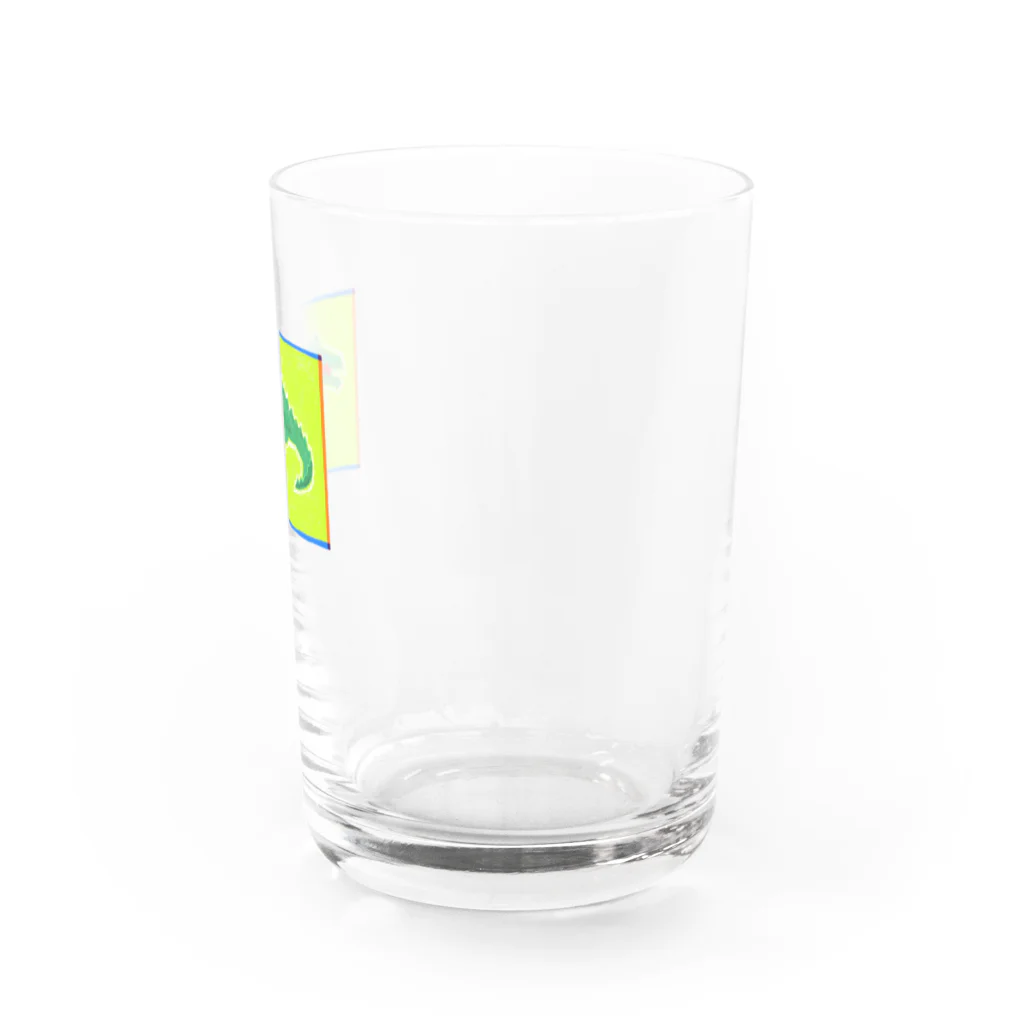 ハッピーなナタリーのワニさんガラスコップ Water Glass :right