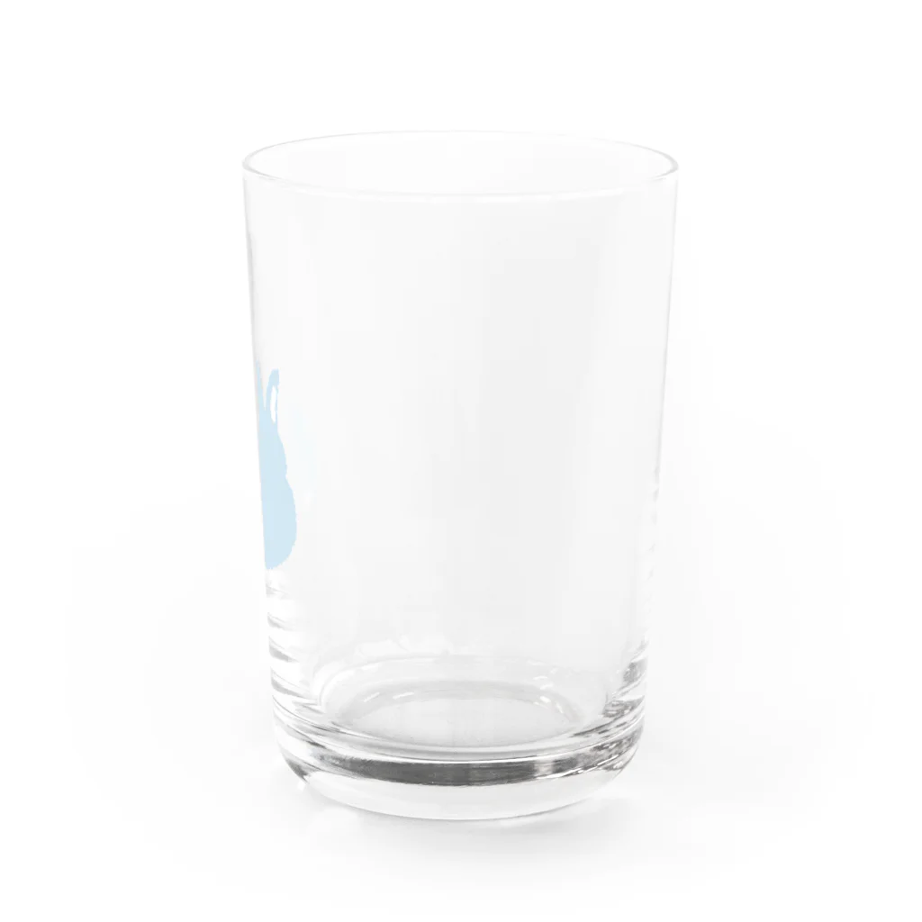 やこの幸せの青いうさぎ（後ろ） Water Glass :right