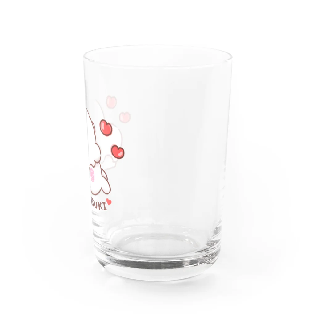 さあやの大好きな❤へ送る「むぎゅぅ」 Water Glass :right