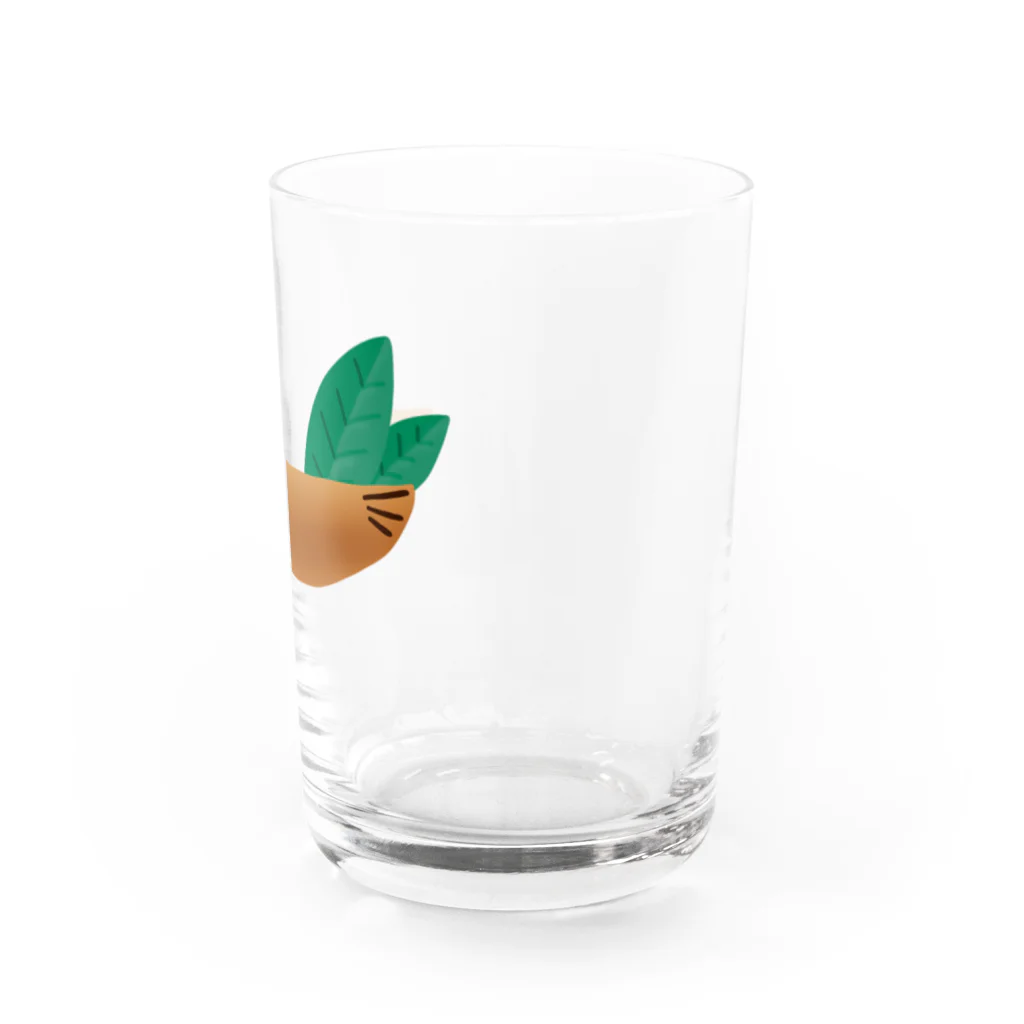 のびネコとおさかなのお店の若あゆ一匹 Water Glass :right