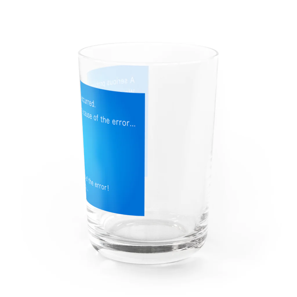 illust_designs_labの架空のブルースクリーンエラー画面のイラスト  Water Glass :right