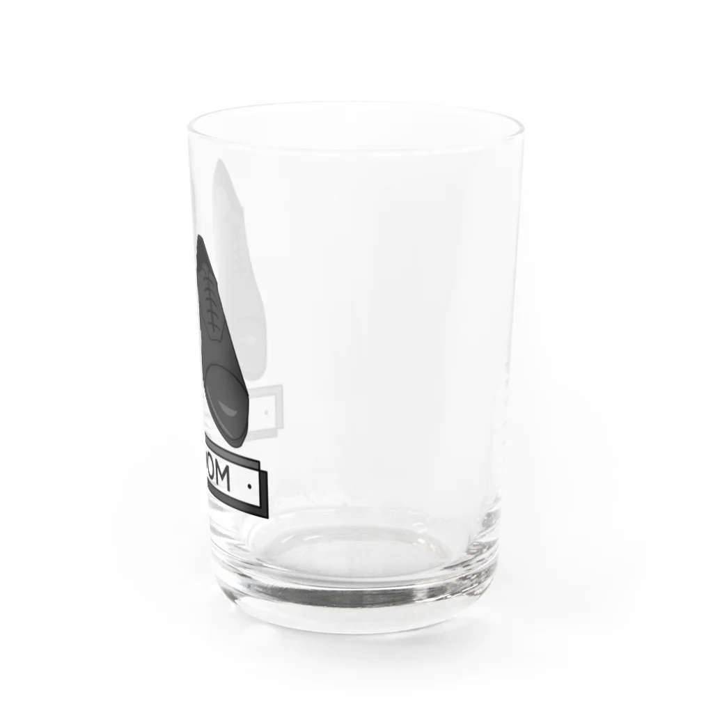 ペアTシャツ屋のシバヤさんのペア(GROOM)シューズ_ブラック Water Glass :right