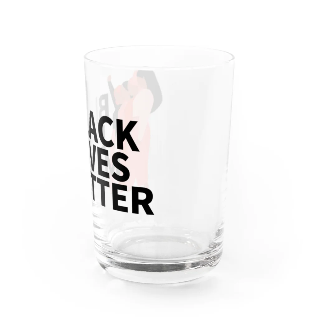 RIRI_designのBLACK LIVES MATTER（ブラック・ライブス・マター）walking Water Glass :right