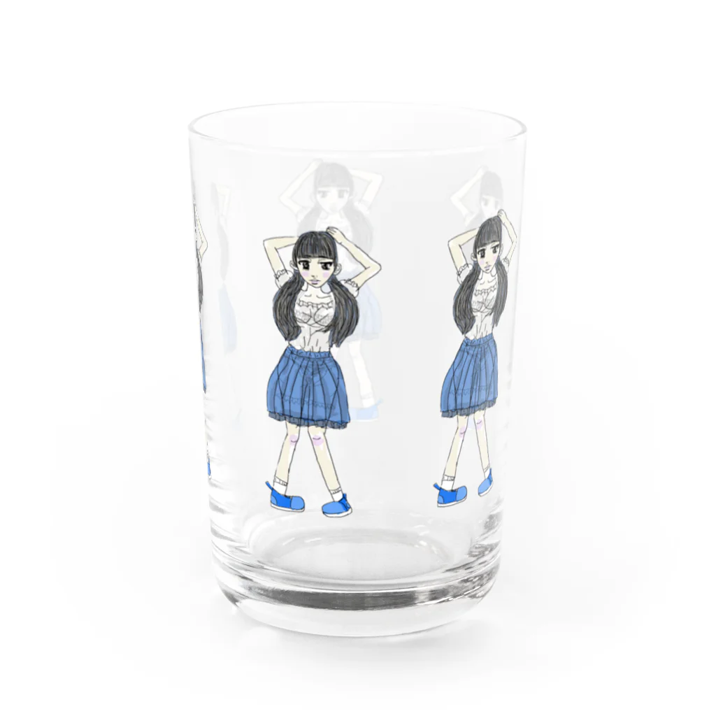 satiexitのブルーな女の子 Water Glass :right