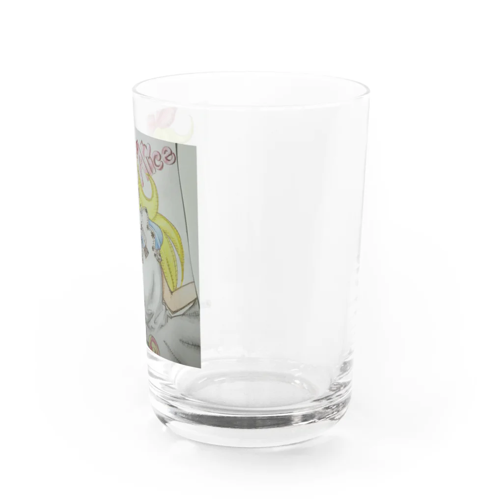 お絵描き屋の不思議の国のおてんば娘 Water Glass :right