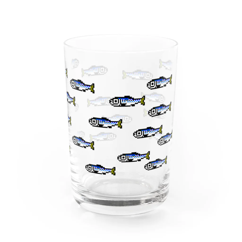 onigiri-loveloveのドット絵のイワシ群 Water Glass :right