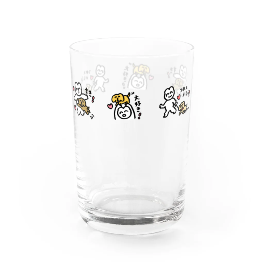 ねむいねむいうさぎ雑貨店のいぬかわいくてどうしよう Water Glass :right