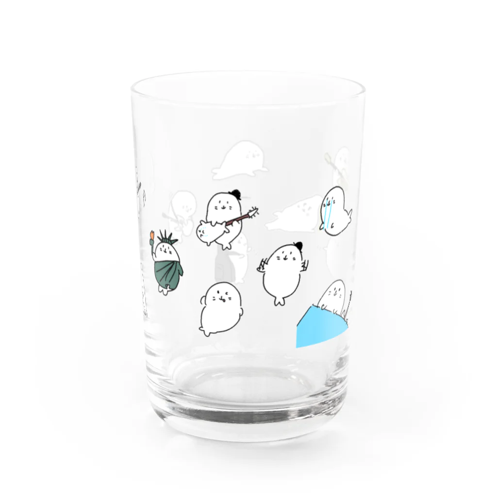 ささき さくらのぎたーあざらし グラス Water Glass :right