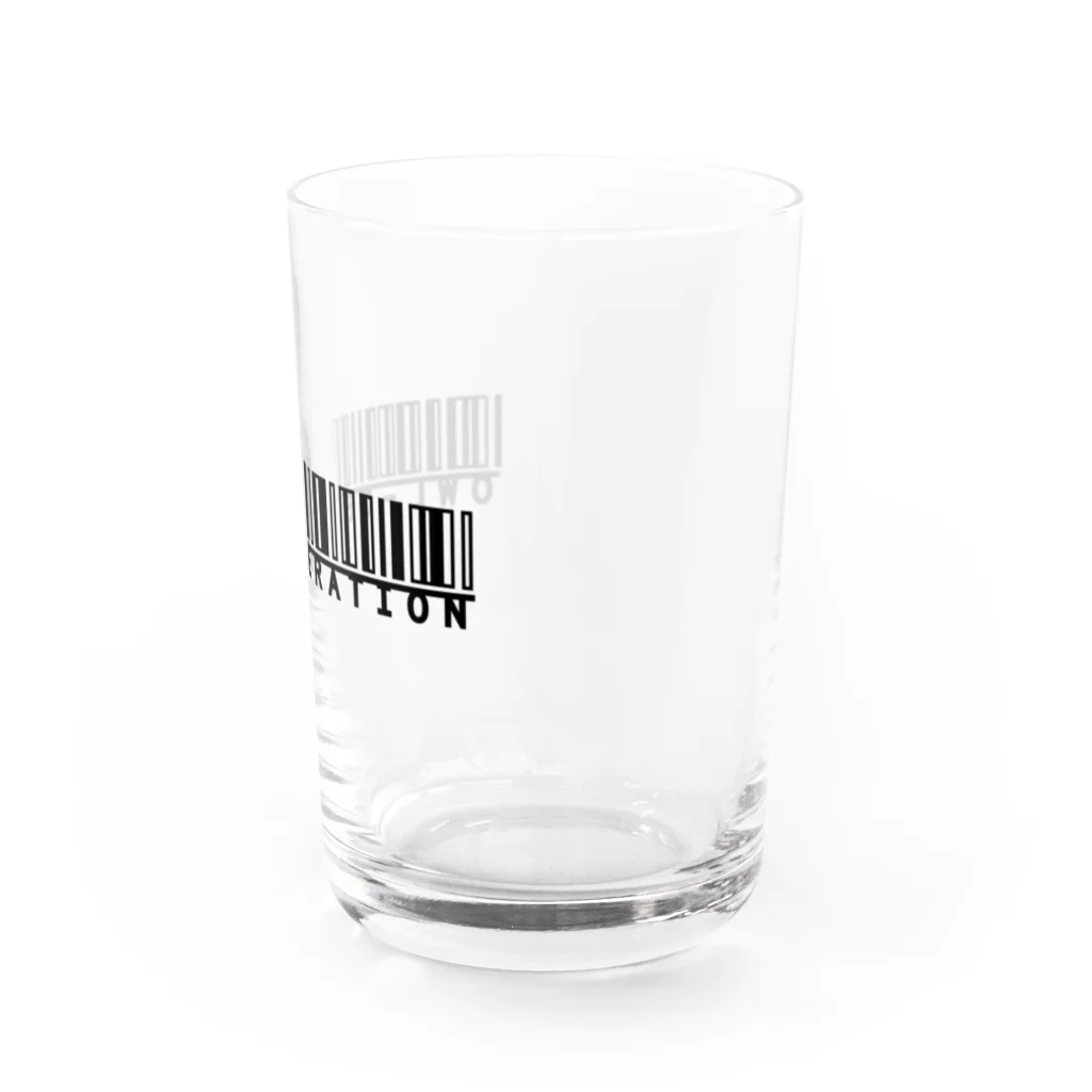 Gen_Designの【バーコードロゴ】グラス Water Glass :right