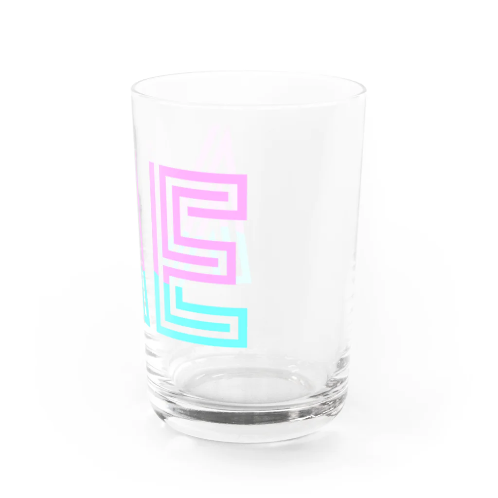 SANKAKU DESIGN STOREの赤青/青赤 モダンなネオンカラー ME。 Water Glass :right