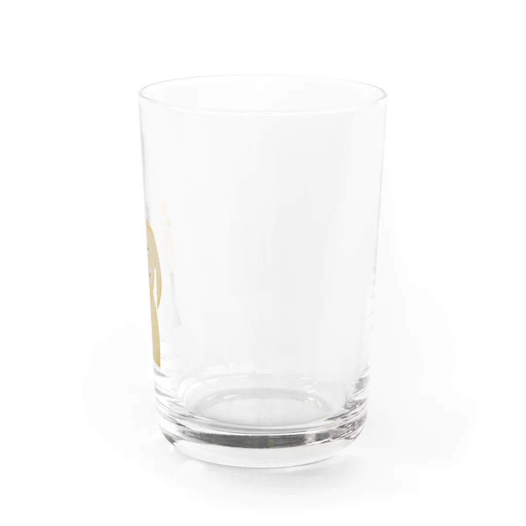 のんびり屋の犬と花 Water Glass :right