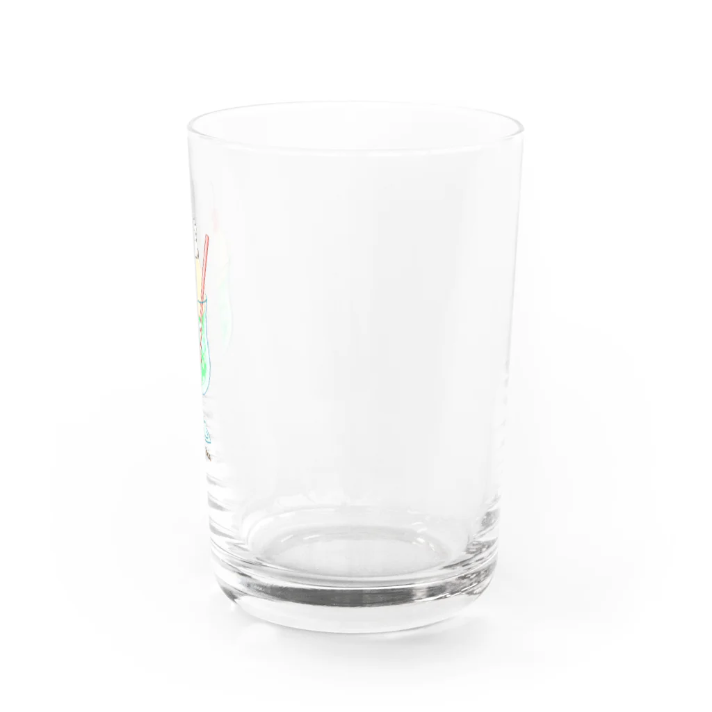 苺のクリームソーダラパン Water Glass :right