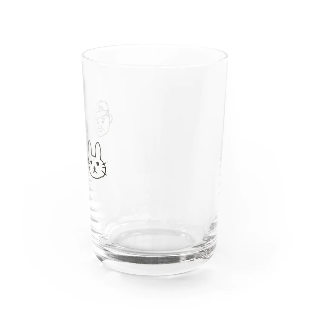 PATO-riverのおじいちゃんとマリオ Water Glass :right