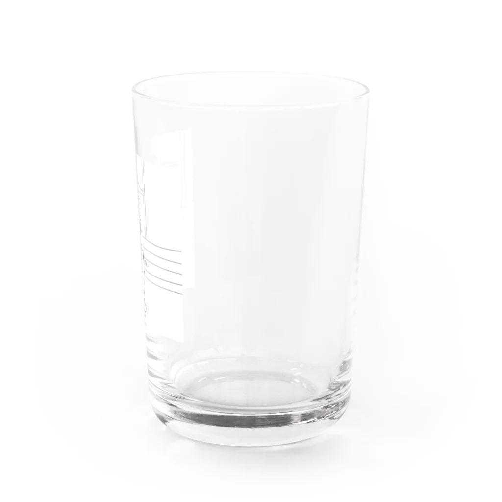 ほのかの縁側の麦わらガール Water Glass :right