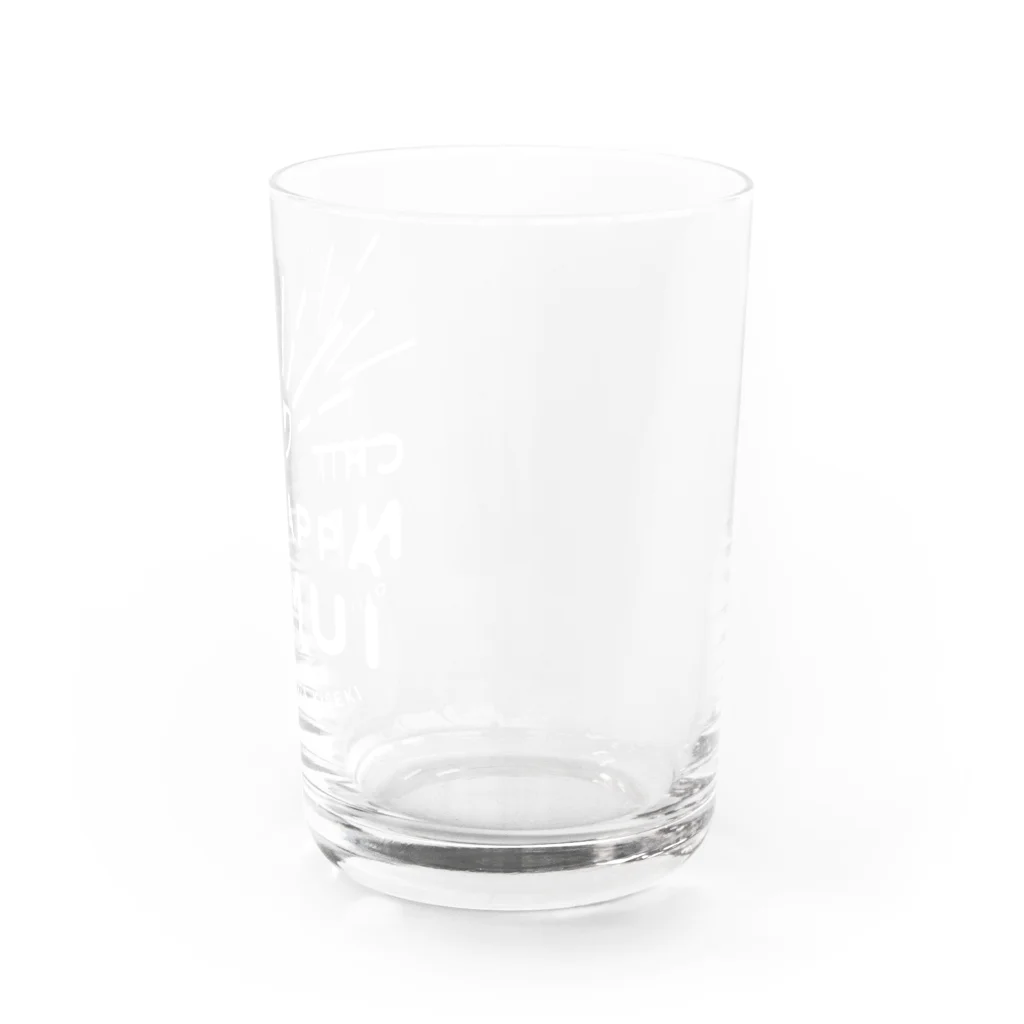 SANKAKU DESIGN STOREのちかっぱ眠い。～起きてるのが奇跡～ひとつめ白 Water Glass :right