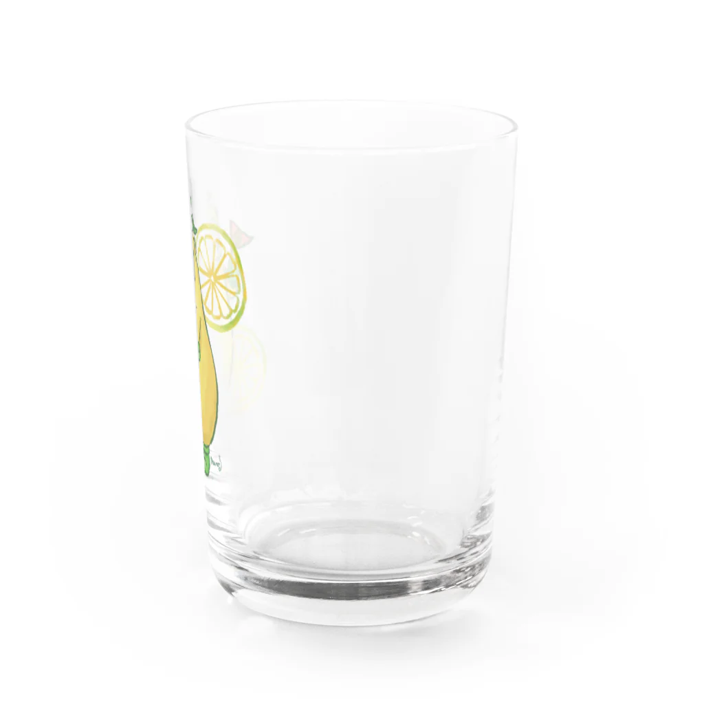 まろぽけっとのレモンくま Water Glass :right