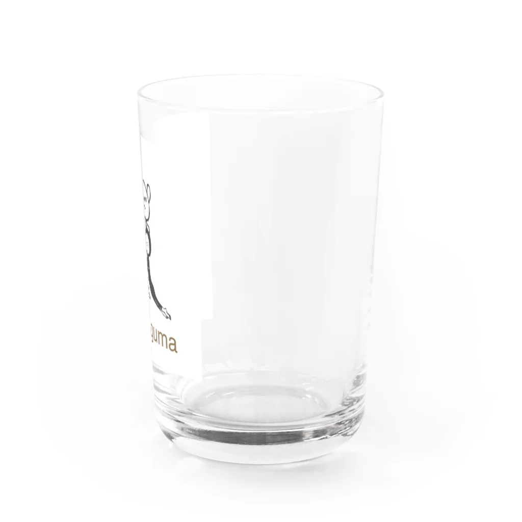 setsuo sibataniのローミーとグマのガラスコップ グラス右面