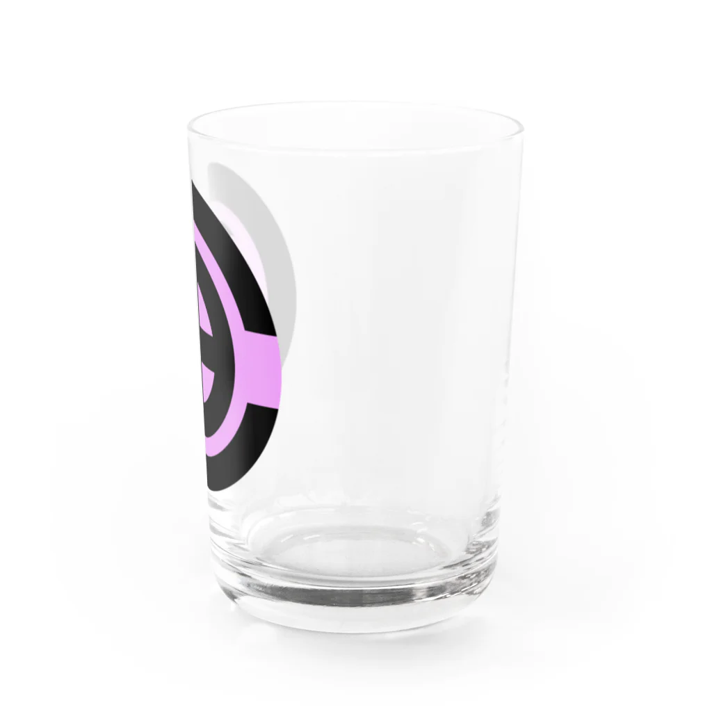 Chikkyboo｜ちきぶーのおぴんくロゴ Water Glass :right