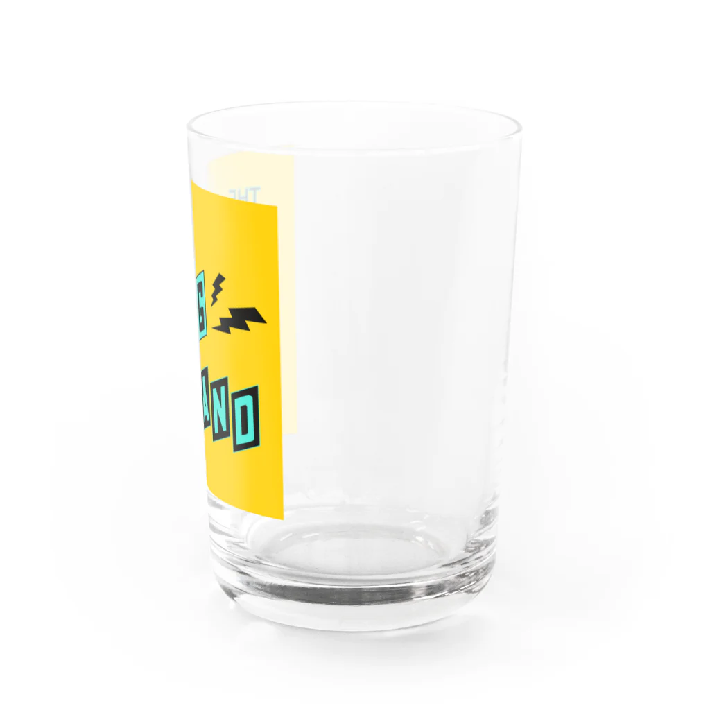 ザ ロングアイランド アパレルの平行四辺形デザイン ターコイズ×ブラック×イエロー Water Glass :right